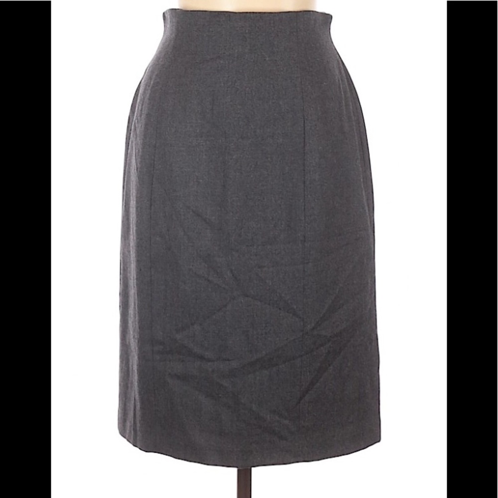 Jason Prescott Gray wool lined suit skirt 5/6
